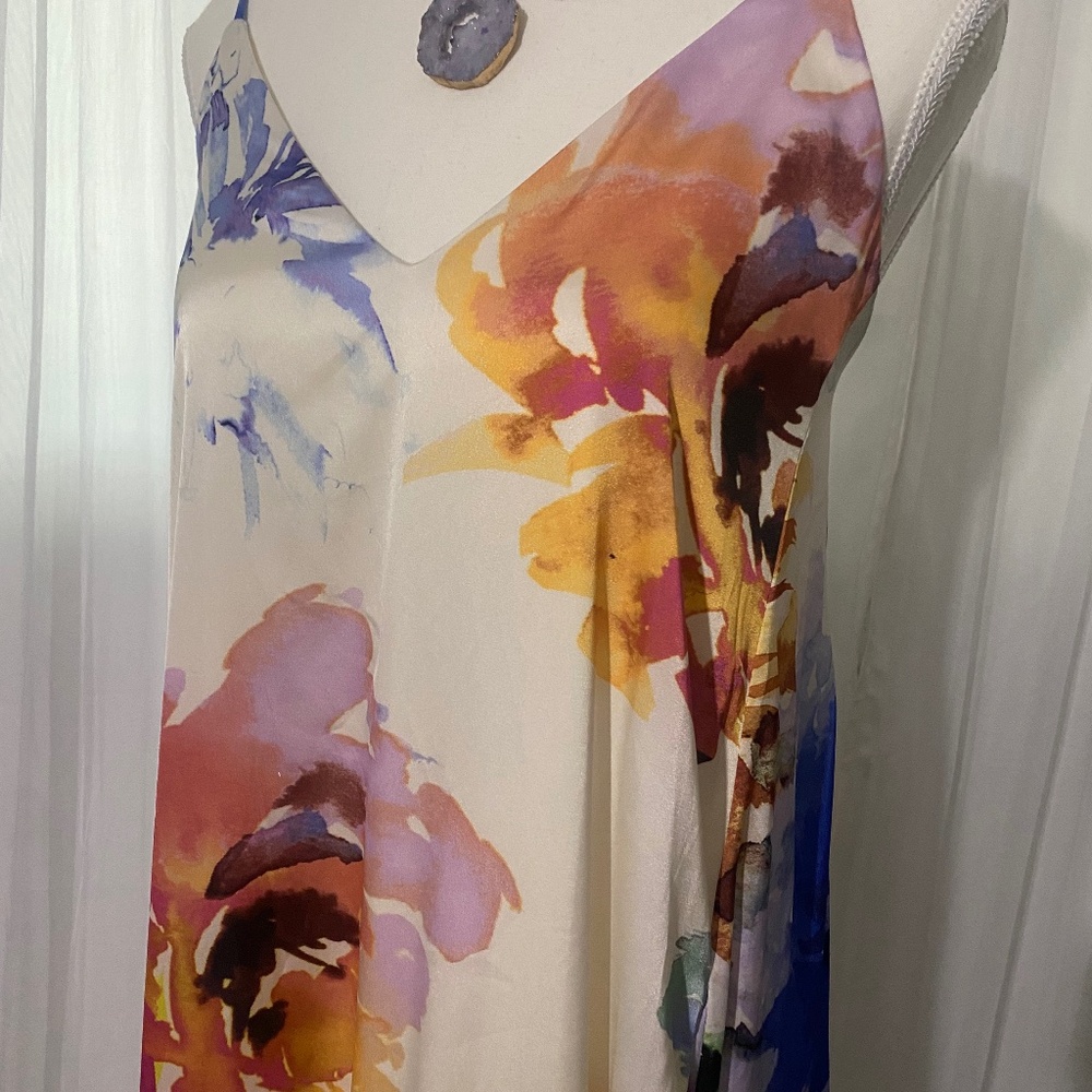 Nicole Miller Maxi Floral Dress With Pockets Size 8